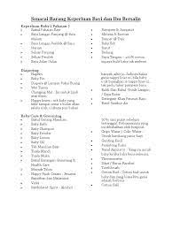 1/ 2 set baju bayi. Senarai Barang Keperluan Bayi Dan Ibu Bersalin