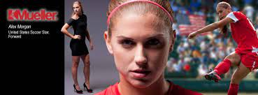 Intense Stare From Alex Morgan And Her Pink Mueller Mwrap Headband Alex Morgan Movie Posters Alex