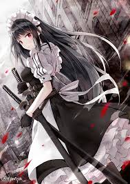 original girl maid 戦うメイドさん pixiv クールなアニメの女の子 漫画ガール アニメキャラクター