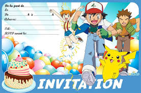 Invitations Anniversaire Pokemon A Imprimer Pour Enfants Avec Des Personnages Anniversaire Pokemon Invitation Anniversaire Invitation Anniversaire Enfant