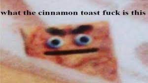 The phrase originated from a series of cinnamon toast crunch commercials aired during the 1990s, which featured children asking adults to explain why children enjoy the taste of the cereal (shown below). What The Cinnamon Toast Fuck Is This Know Your Meme
