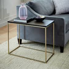 Streamline Side Table Umber Antique Brass Narrow Side Table Side Table Coffee Table