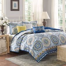 United by blue plaid quilted bison blanket. Home Essence Menara 6 Piece Reversible Printed Coverlet Bedding Set Walmart Com Walmart Com