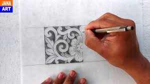 Jana Art Alekhan Drawing How To Draw Embroidery Saree Border Pencil Drawing Facebook Pencil work paisley design for saree.