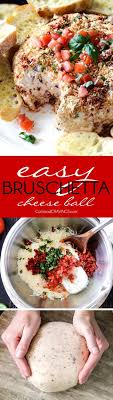 I love the fresh flavors of bruschetta. Super Easy Bruschetta Cheese Ball Takes Just Minutes To Whip Up And Is Always A Total Show Stopper Make Appetizer Recipes Cheese Ball Recipes Easy Bruschetta