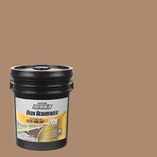 rust oleum rocksolid 4 gal cedar exterior 20x deck resurfacer