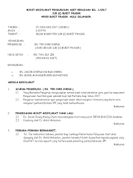 1 45 petang 3 30 petang tempat. Minit Mesyuarat Pengurusan Aset Kerajaan Bil 1 2017