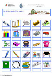School Objects Interactive And Downloadable Worksheet You Can Do The Exercises Online Or Download School Suplies Color Worksheets English As A Second Language