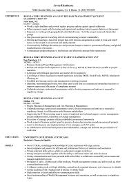 Regulatory Business Analyst Resume Samples Velvet Jobs