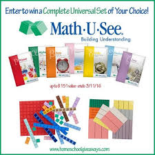 Math U See Giveaway Win A Complete Universal Set Of Your Choice Homeschool Giveaways Math U See Homeschool Kindergarten Free Homeschool Curriculum