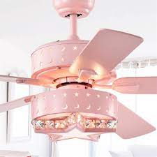 Collection by sarah jane cox crompton. Funder 52 Inch Pink Star Crescent Childrens Room Lighted Ceiling Fan Remote Controlled Walmart Com Walmart Com