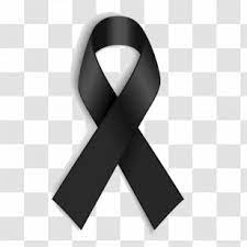 A yellow ribbon with a heart is used to represent the. Black Ribbon Awareness Red Melanoma Orange Transparent Png