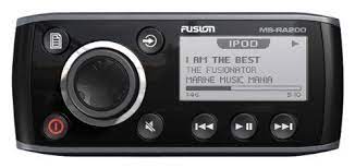 Fusion Ms Ra200g Am Fm Vhf Weather Band Stereo By Fusion 194 00 This Am Fm Vhf Weather Band Stereo Has A Huge 50 Watts X 4 Channel Marine Stereo Marine Ipod