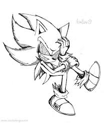 Free printable super sonic coloring pages. Sonic Exe Coloring Pages Pencil Drawing Xcolorings Com
