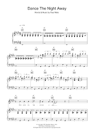 chorus e b7 e b7 i just want to dance the night away e b7 e b7 with senorita's who can sway. Dance The Night Away Noten The Mavericks Klavier Gesang Gitarre