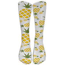Pineapple Pictogram Decorative Knee High Graduated Compression Socks For Women And Men Best Medical Nur Flight Socks Graduated Compression Compression Socks
