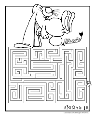 Printable Spring Maze Bunny Maze Worksheet Easter Coloring Pages Spring Worksheet