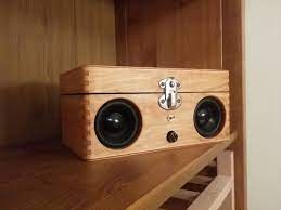 Speaker Made From Reused Wooden Box Speaker Box Diy Wooden Speakers Diy Speakers