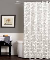 White Georgia Shower Curtain Trendy Shower Curtain Lush Decor Designer Shower Curtains