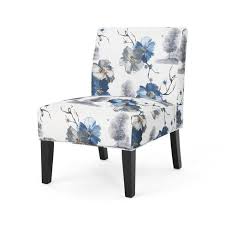 Top space accent chair sofa with pine wood leg club arm chair stripe single sofa modern comfy furniture for home living room,office,bedroom, print (stripe blue) 4.0 out of 5 stars 33 $284.99 $ 284. Kassi Accent Chair Blue Floral Christopher Knight Home Target