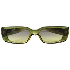 2000s Gucci Green Rectangular Sunglasses In 2020 Sunglasses Vintage Rectangular Sunglasses Trendy Sunglasses