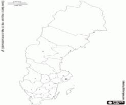 Cartina politica svedese colorata con strati separati chiaramente etichettati. Mappa Di Svezia Da Colorare E Stampare
