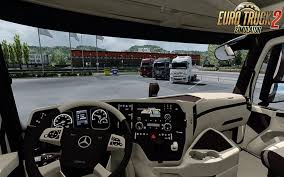 Mercedes Benz Mp4 Cmi Beige Brown Interior Ets2 Mods Euro Truck Simulator 2 Mods Ets2 Trucks Maps