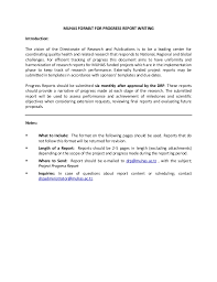 Research Project Progress Report Template 7 Professional Templates Progress Report Progress Report Template Report Template