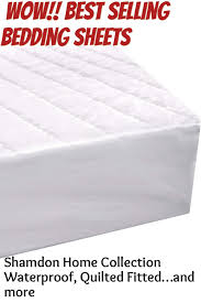 Shamdon Home Collection Waterproof Quilted Fitted Mattress Pad Mattress Cover Stretches Up To Mattress Covers Mattress Mattress Protector