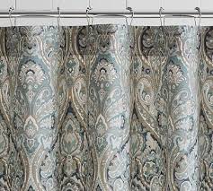 Mackenna Cotton Shower Curtain Fabric Shower Curtains Curtains Paisley Shower Curtain