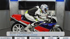 When shopping for a new race suit you want to compare the differences so that you are able to find the best suit that fits your budget. Race Suit Sizing Guide Motorcycle Superstore Youtube