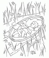 The story of moses is recognized and known by people around the world, as the breaking of the iron grip of egypt upon the pet rocks. Baby Moses Coloring Page Coloringme Com