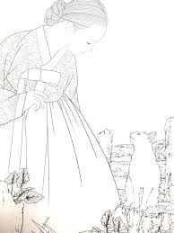 Bootjil Line Drawing And Coloring Book Korean Coloring Book Etsy In 2020 Drawings Coloring Pages Coloring Books