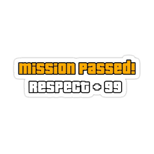 Mission Passed Respect 99 Sticker By Isimple In 2021 New Sticker Logo Sticker Stickers