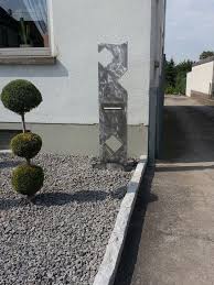 Edelstahl Saule Mit Briefkasten Metallkunst Gartenkunst Edelstahl