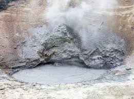 By 1872 a thermal explosion had blown that mud away to reveal what we see today. Mud Volcano U S National Park Service