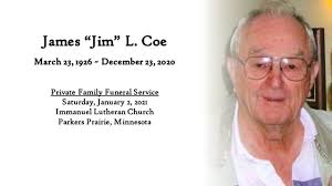 James Coe Obituary December 23, 2020