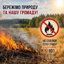 Дотримуймося правил пожежної безпеки: не спалюйте стерню та суху рослинність