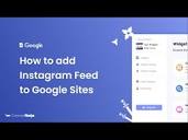 How to add an Instagram Feed to Google Sites - YouTube