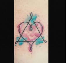 On bumper stickers, clothing, artwork, jewelry, tattoos, logos, and in many other places, you can find the adoption symbol, which is a heart and triangle overlapping, with one shape superimposed on the other. 10 Foster Care And Adoption Tattoos Still Orphans