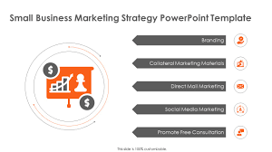 Targeting arrow marketing strategy template. Small Business Marketing Strategy Powerpoint Slide