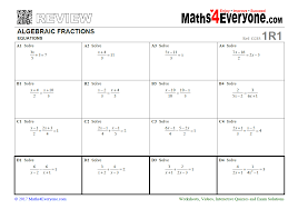 Download free new printable worksheets everyday! Algebraic Fractions Gcse Revision Worksheet Solving Equations Teachwire Teaching Resource