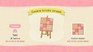 Cookie Bricks Paths Designed By Tabi Of Tapioca Acnh Custom Designs New Animal Crossing Animal Crossing Animal Crossing Game