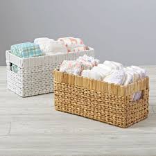 Wonderful Wicker Natural Small Changing Table Basket Basket And Crate Kids Storage Bins Crate And Barrel