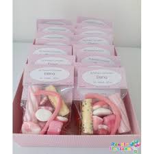8 x 20 x 6. Bolsitas De Golosinas Personalizadas Rosa