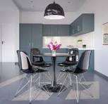 Leisuremod Cresco Acrylic Dining Chair with Chrome Metal Frame Accent Side  Chair Eifel Base in Transparent Black HD-CR19TBL