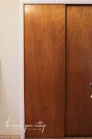 Sliding closet doors in a modern bedroom. Makeover Week Updating The Old Closet Doors More The Wood Grain Cottage