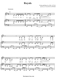 It debuted at #1 in new zealand, and eventually topped the billboard hot 100, outranking katy perry's… Royals Sheet Music Lorde Royals Piano Sheet Music Sheetmusic Free Com