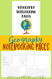 Geography Notebooking Pages For Middle High School World Geography Homeschool Geography Activities