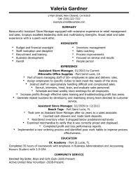 Unforgettable Assistant Retail Store Manager Resume Examples To Stand Out Myperfectresume